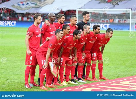 FC Sevilla Players Pose for a Group Photo Editorial Photo - Image of ...