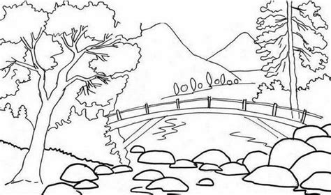 5 Sketsa Pemandangan Alam Gunung, Cocok Buat Inspirasi Gambar Kamu ...