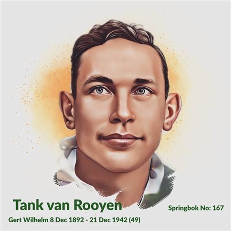 Springbok rugby player Gert Wilhelm van Rooyen (1892-1942)