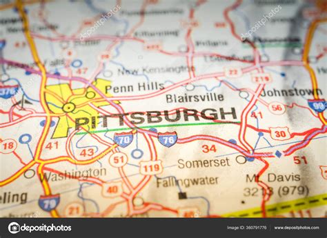 Pittsburgh Map Stock Photo by ©aallm 360791776