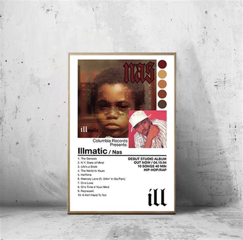 Nas Illmatic Poster Nas Illmatic Minimalist Album Poster 90s - Etsy