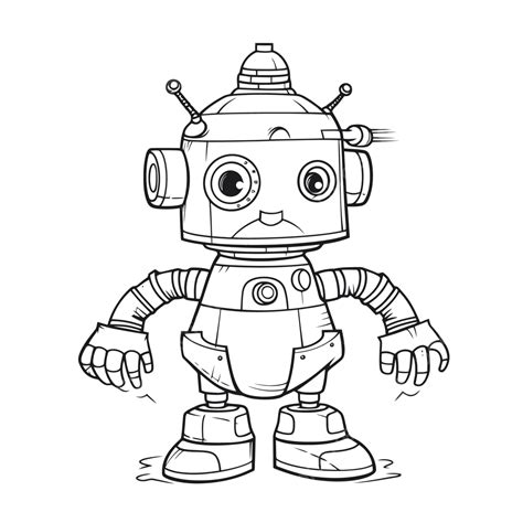 Robot Template Toddler Coloring Pages The Best Collection The Best ...