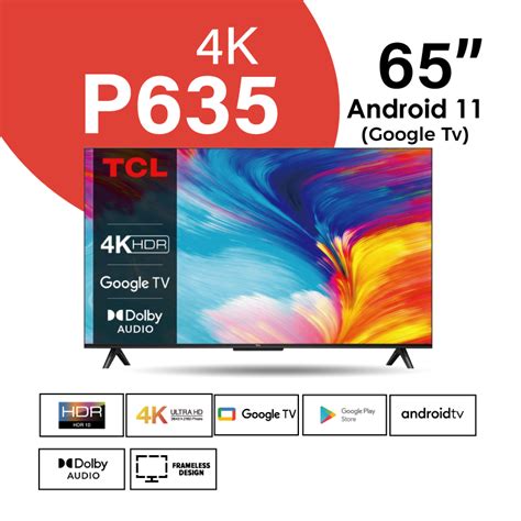 TCL 65P635 65 inch 4K HDR Google TV price in Kenya - Price at Zuricart