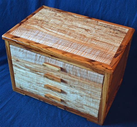 Hand Crafted Four Drawer Jewelry Box With Unique Spalted Maple Wood ...