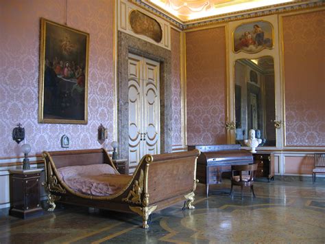 Royal Palace of Caserta, Italy. The Bedroom of Ferdinand II. Ferdinand succeeded to the throne ...