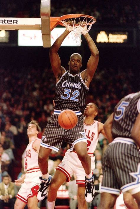 Shaq wearing Reebok Shaq Attaq in 1992 (7) | Shaquille o'neal, Shaq ...