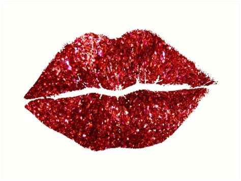 "Red Glitter Lips" Art Prints by myheadisaprison | Redbubble