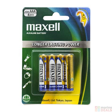 Buy Maxell AAA Alkaline Battery 4-Pack online at Marine-Deals.co.nz