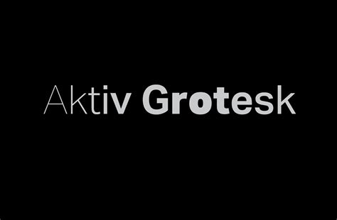 Aktiv Grotesk Font - Fonts Hut