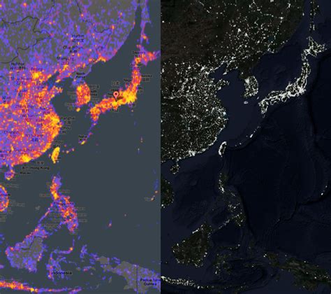 momhes: satellite photo of north korea at night