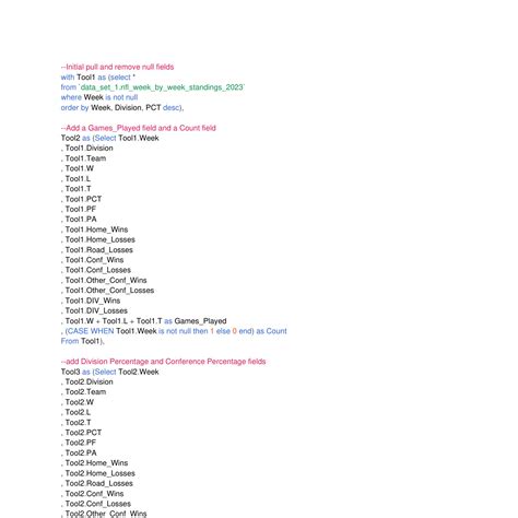 NFL Division Standings Query.docx | DocDroid