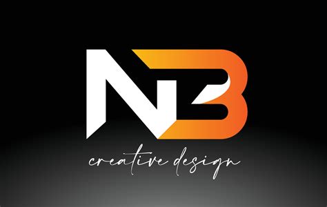 NB Letter Logo with White Golden Colors and Minimalist Design Icon ...