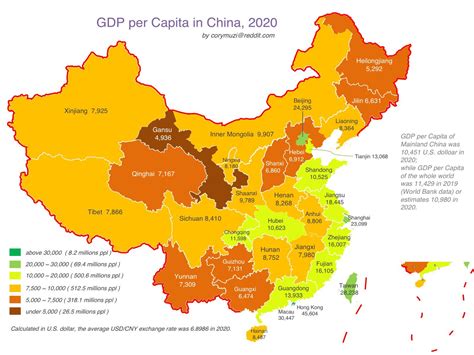 China GDP in 2020 by Province - Vivid Maps