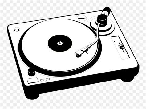 Download Turntables Black And White Clipart (#1008204) - PinClipart