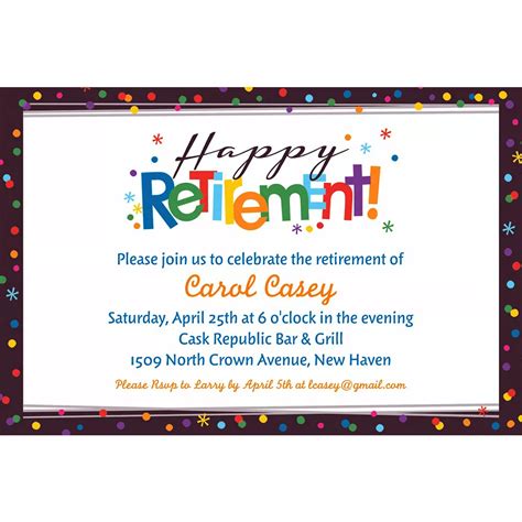 Custom Happy Retirement Celebration Invitation | Happy Retirement Party ...