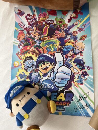 SMG4Plush Toy and poster with autograph | #4631553562