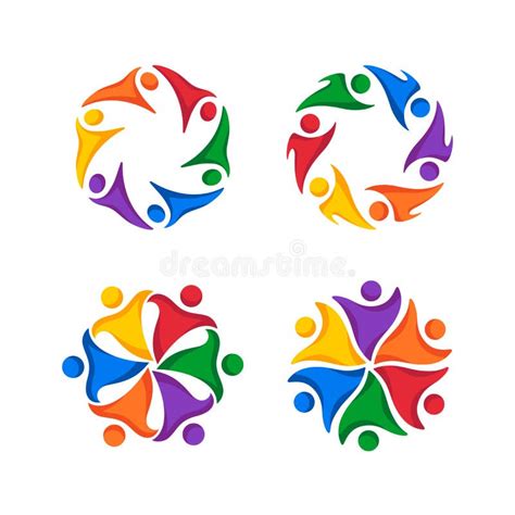 Set of Colorful Social Organization Logo Stock Vector - Illustration of ...