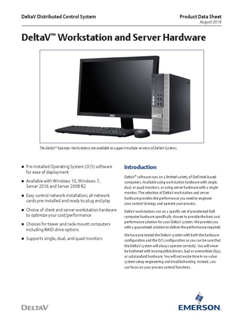 Deltav Workstation Hardware Emerson | PDF | Computer Monitor ...