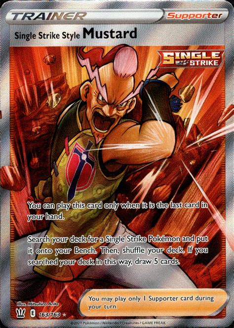 Single Strike Style Mustard Full Art - 163/163 - Battle Styles – Card Cavern Trading Cards, LLC