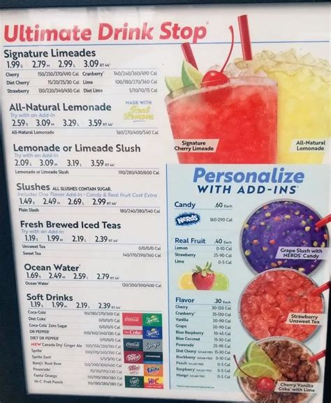 Sonic Slush Menu Fall 2024 with Calories & Pictures