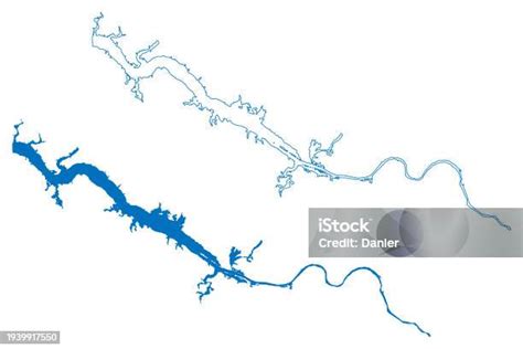 Wheeler Lake Map Vector Illustration Scribble Sketch Reservoir Wheeler ...