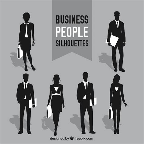 Free Vector | Silhouettes of business people