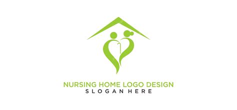 Premium Vector | Nursing home logo design