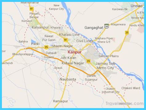 Map of Kanpur - TravelsMaps.Com