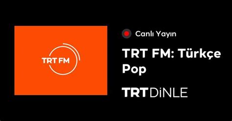 TRT FM: Türkçe Pop | TRT Dinle