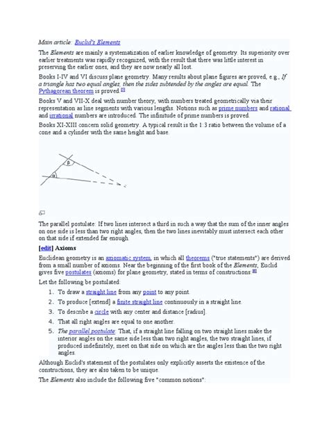 Euclidean Geometry | Euclidean Geometry | Axiom