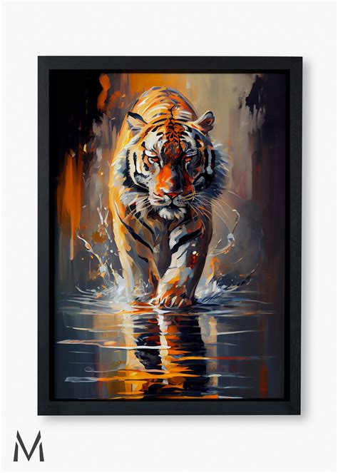 Abstract Tiger Painting Tiger Wall Decor Big Cat Contemporary - Etsy