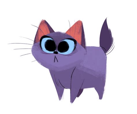 Daily Cat Drawings — 527: Purple Kitten