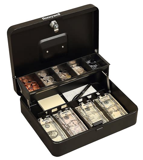 Honeywell Steel Tiered Cash Tray with Key Lock Black 6213 - Best Buy