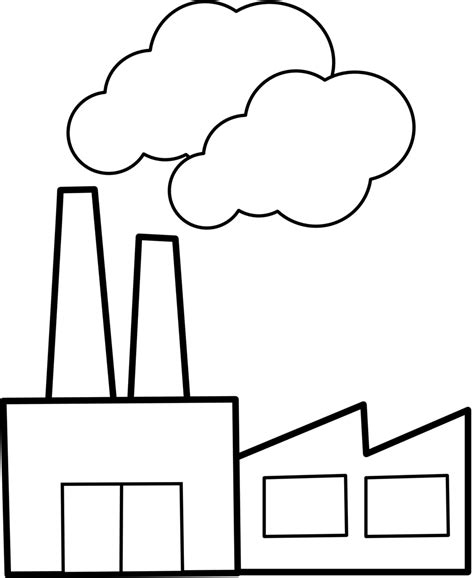 Public Domain Clip Art Image | Illustration of a factory | ID: 13504598411893 ...