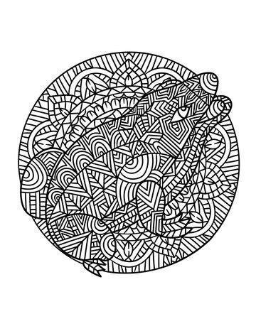 Premium Vector | Frog mandala coloring pages for adults