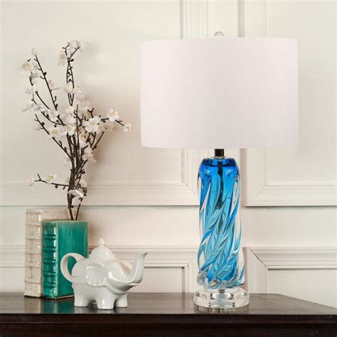 Rosecliff Heights Ariandne 26" Table Lamp & Reviews | Wayfair | Blue glass lamp, Glass table ...