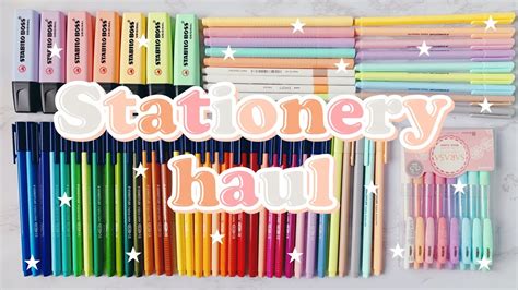 Another huge stationery haul | 150$ of school supplies 🌙 - YouTube