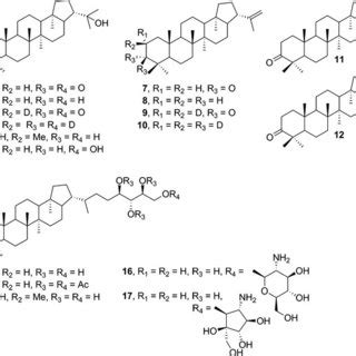 Structures of natural and synthetic hopanoids mentioned in the text. 1:... | Download Scientific ...