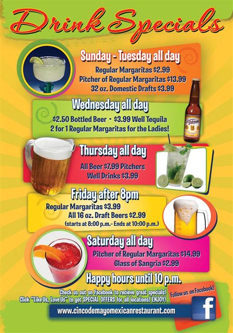 Drink Specials I – Cinco De Mayo Mexican Restaurant