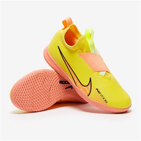 Nike Kids Air Zoom Mercurial Vapor XV Academy IC - Yellow Strike/Sunset Glow/Volt Ice - Junior ...