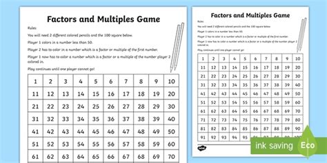 Factors and Multiples Board Game (Teacher-Made)