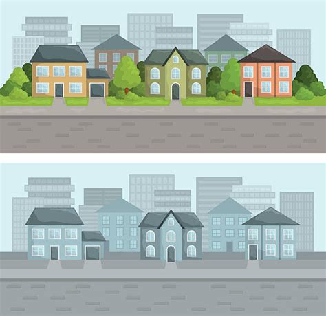 Neighborhood Street Illustrations, Royalty-Free Vector Graphics & Clip ...