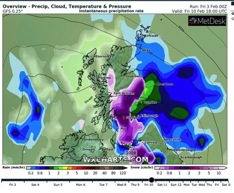 Glasgow weather map as snow expected to hit the UK next week amid 750 ...