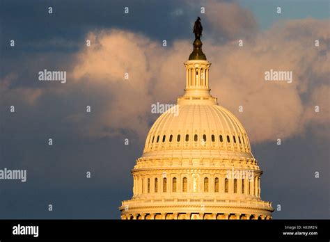 The dome of the United States Capitol Building in Washington D C Stock ...