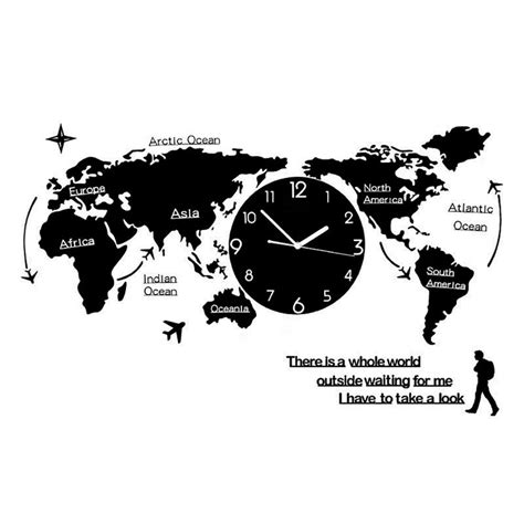 Large world map wall clocks – Artofit