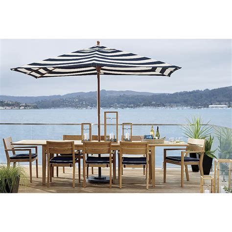 Navy Blue And White Striped Patio Umbrella - Patio Ideas