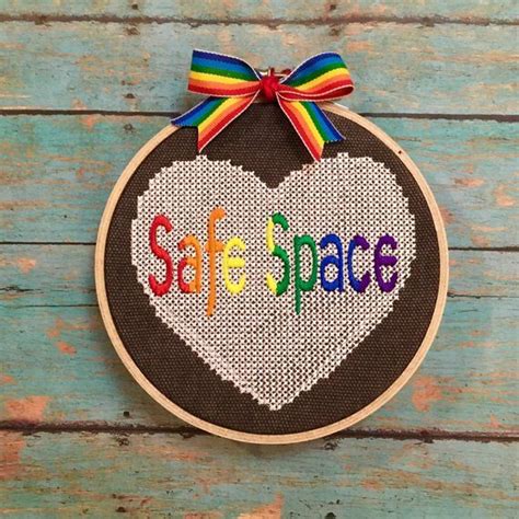 Safe Space sign, LGBTQ art, Ally wall hanging, LGBTQ students, Ally ...