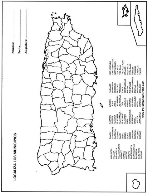 Mapa de Puerto Rico – ParaImprimirGratis.com