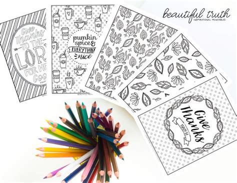 Fall Bundle Printable Coloring Pages Christian Coloring | Etsy