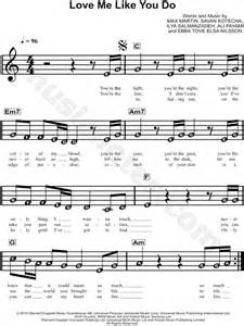 Ellie Goulding "Love Me Like You Do" Sheet Music for Beginners in C ...